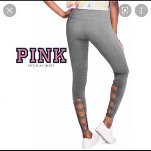 Pink Victoria’s Secret yoga cut out leggings